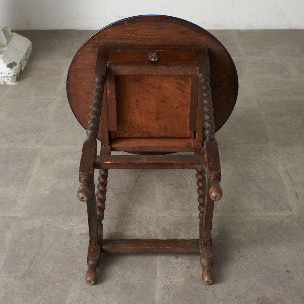 英国アンティーク バーリーシュガーツイスト サイドテーブル