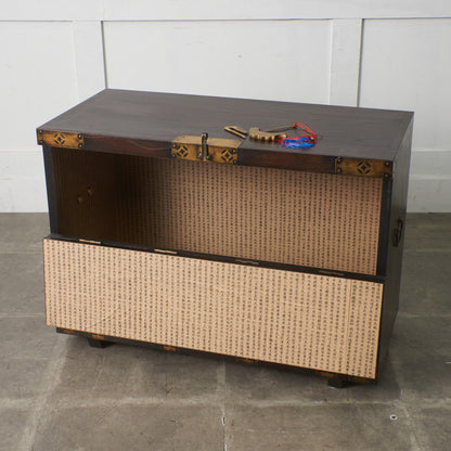 李朝家具 無垢材古鉄金具 半閉櫃