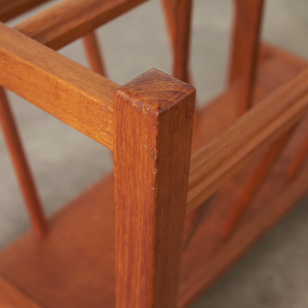 北欧ヴィンテージ チーク材 マガジンラック