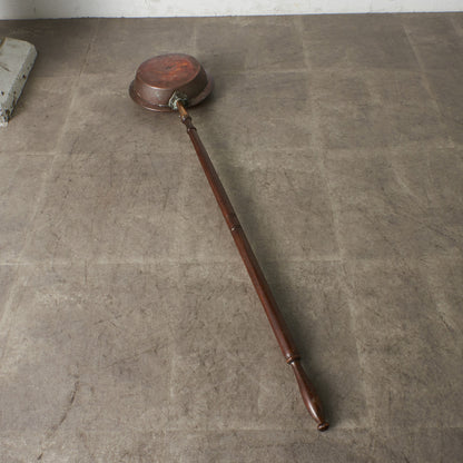 英国アンティーク 銅製 ベッドウォーミングパン