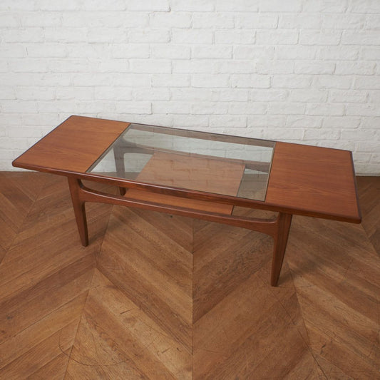 ロングジョン ガラストップ コーヒーテーブル