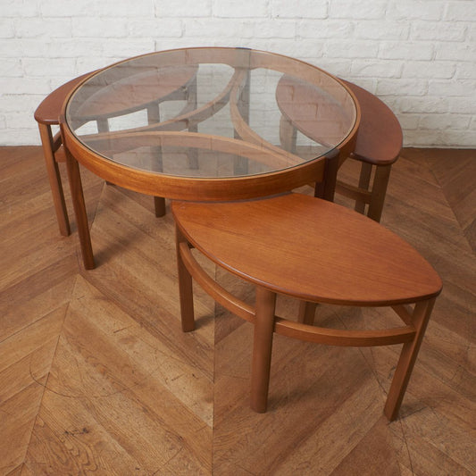 ヴィンテージ ネストガラストップ コーヒーテーブル