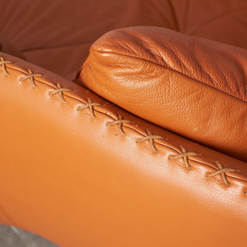 カウチソファ 総本革張り DS-102