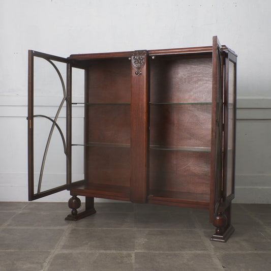 英国アンティーク ディスプレイ ガラスキャビネット