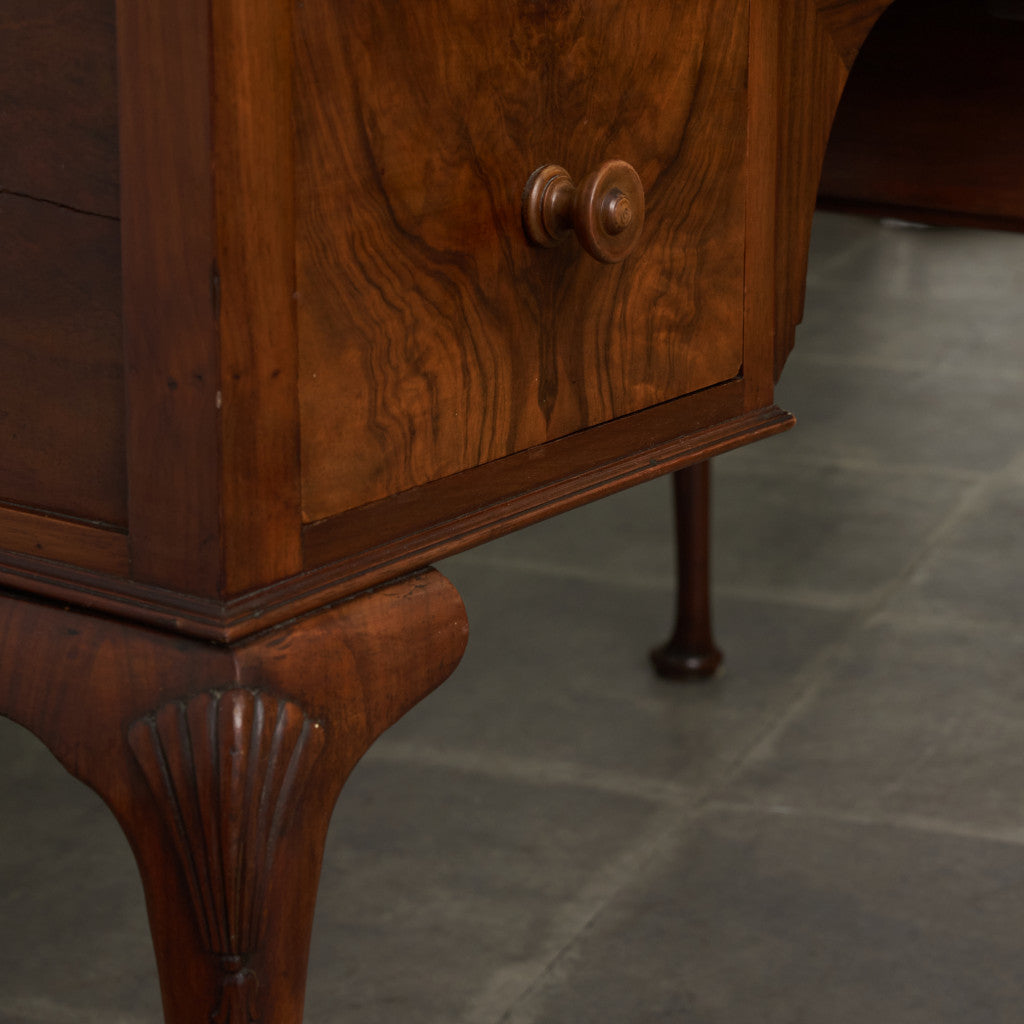 アンティーク ウォールナット材 両袖デスク