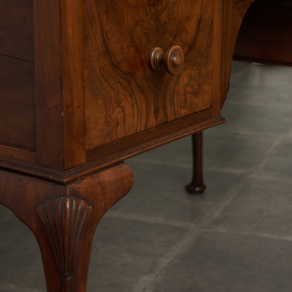 アンティーク ウォールナット材 両袖デスク