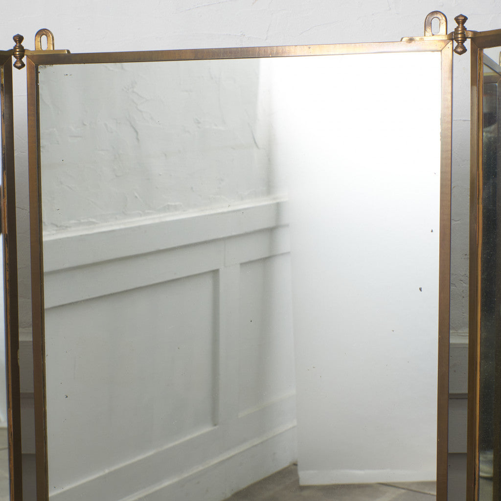 フランスアンティーク 真鍮製 3面スタンドミラー – rocca rocca