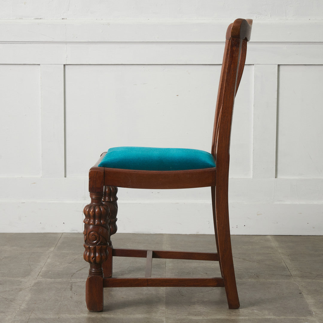 英国アンティーク バルボスレッグチェア / 張替品