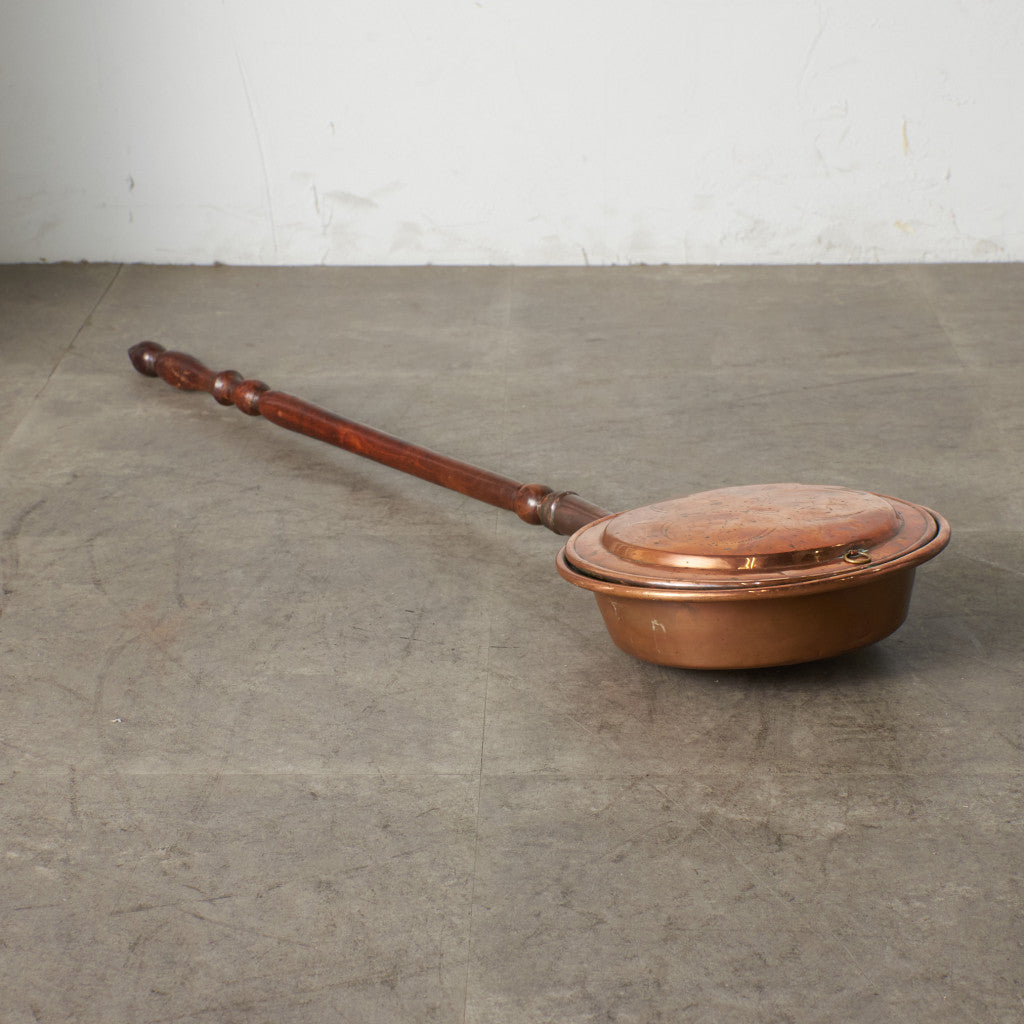 英国アンティーク 銅製 ベッドウォーミングパン