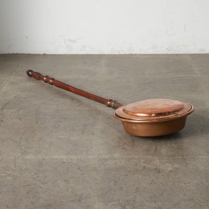 英国アンティーク 銅製 ベッドウォーミングパン