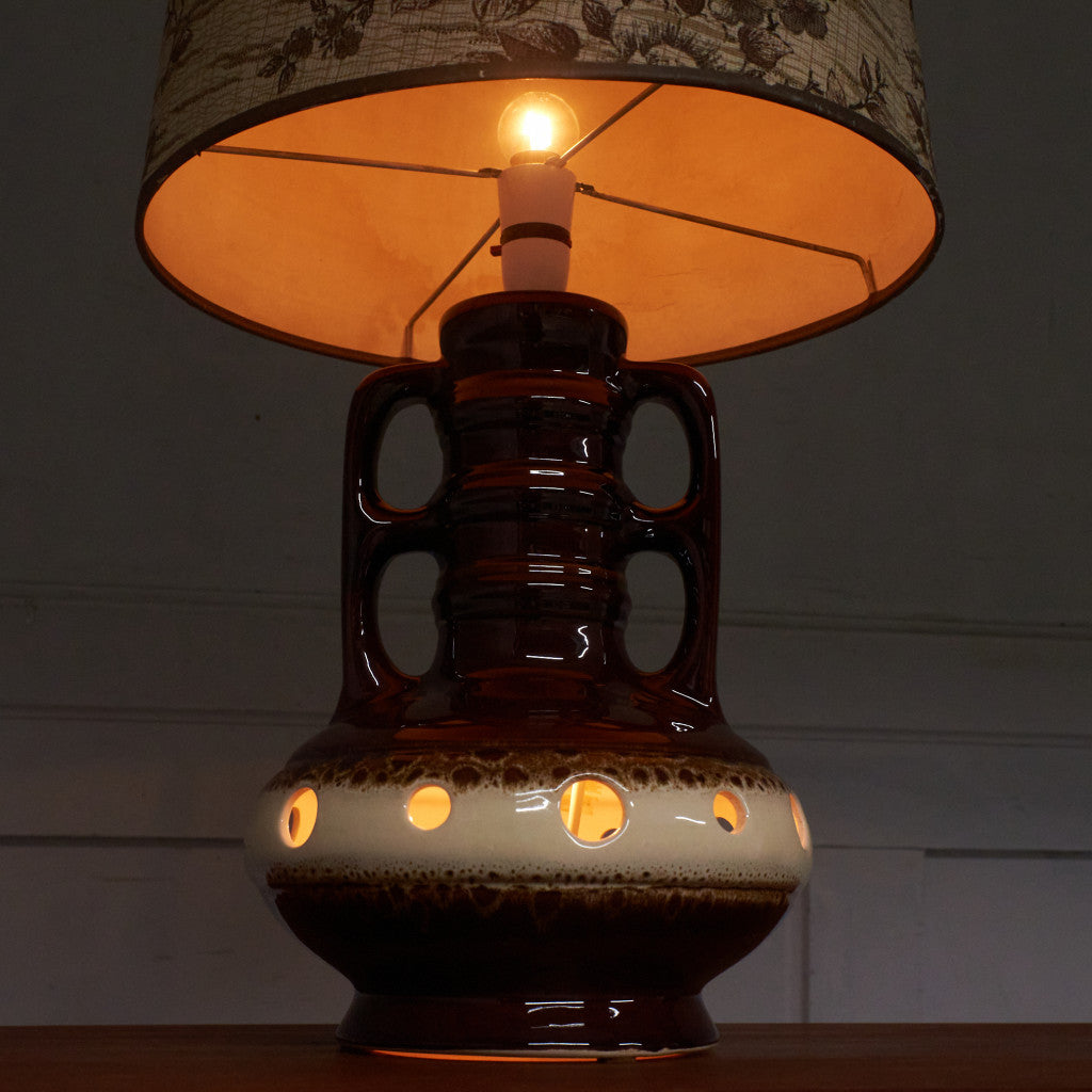 西ドイツヴィンテージ German Art Pottery テーブルランプ