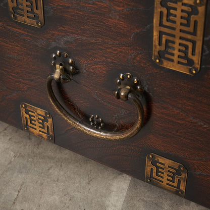 李朝家具 無垢材古鉄金具 半閉櫃