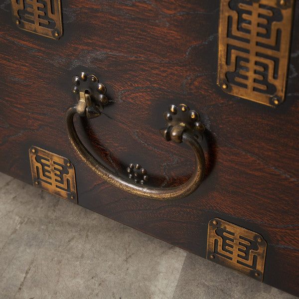 李朝家具 無垢材古鉄金具 半閉櫃