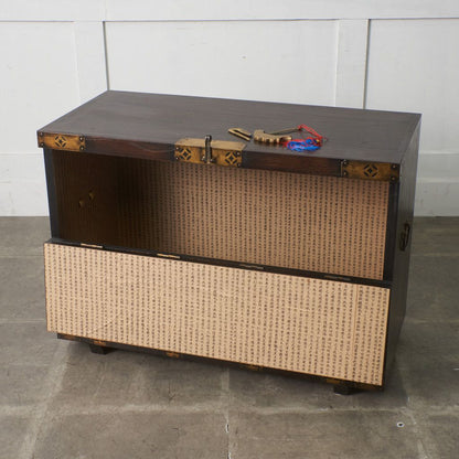 李朝家具 無垢材古鉄金具 半閉櫃
