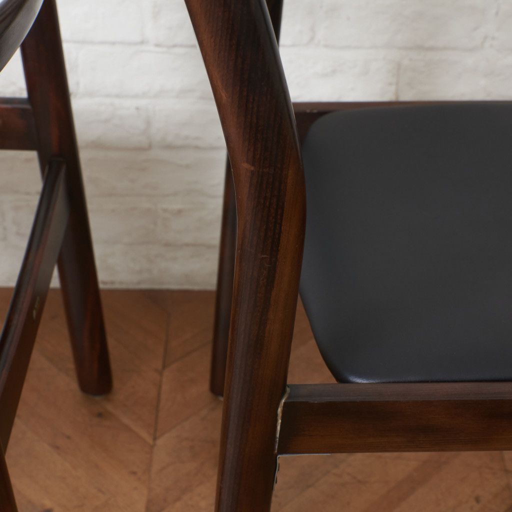 ダイニングチェア 2脚セット / 張替済