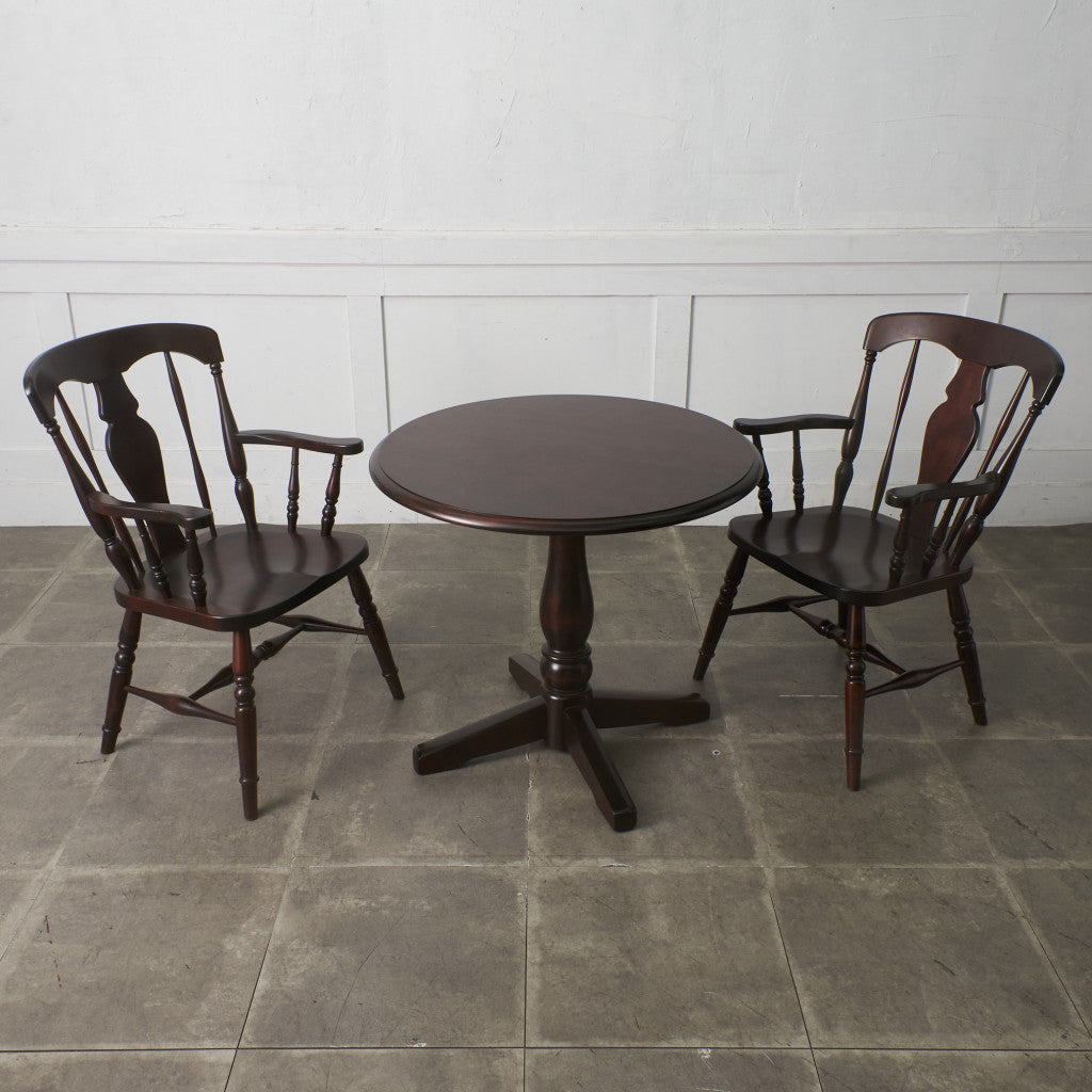 ラウンドテーブル ＆ アームチェア2脚 3点セット