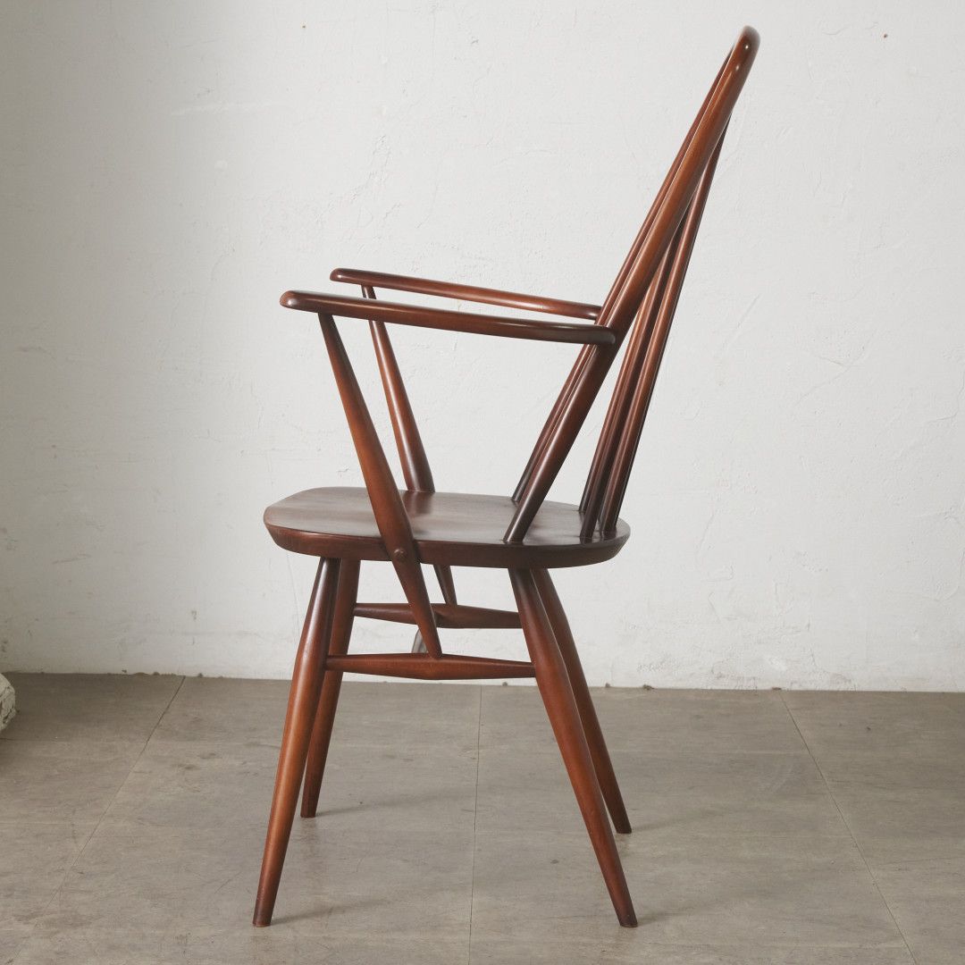 クエーカーチェア　ERCOL  B.S.1960G.F.2056　ﾌﾞﾗｳﾝ クエーカーチェア ERCOL B.S.1960G.F.2056 ﾌﾞﾗｳﾝ アーコールERCOL