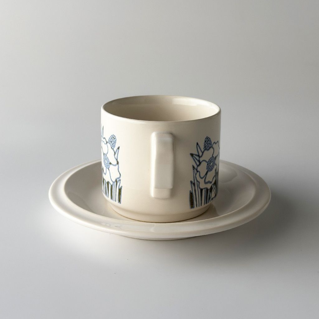 FLEUR フルール カップ＆ソーサー ブルー – rocca rocca