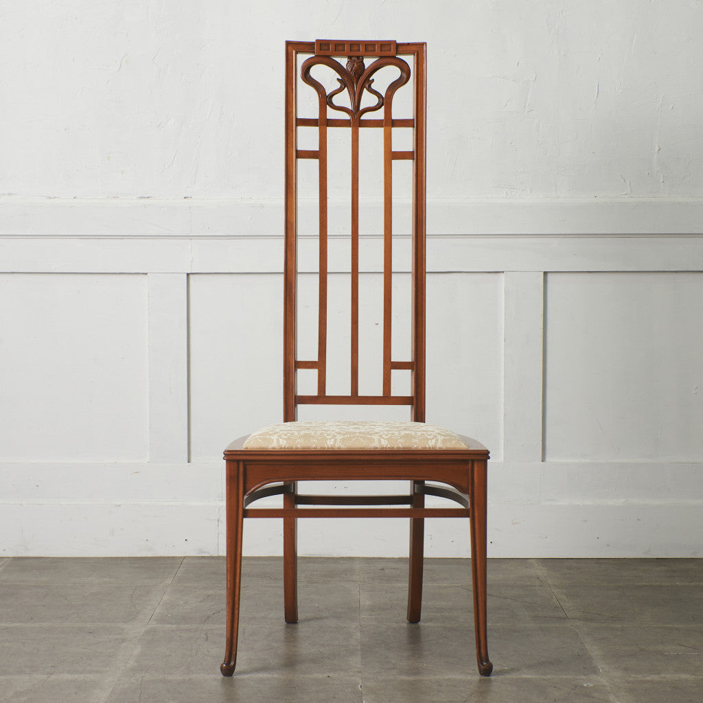 アールヌーボー ハイバックチェア / 張替済