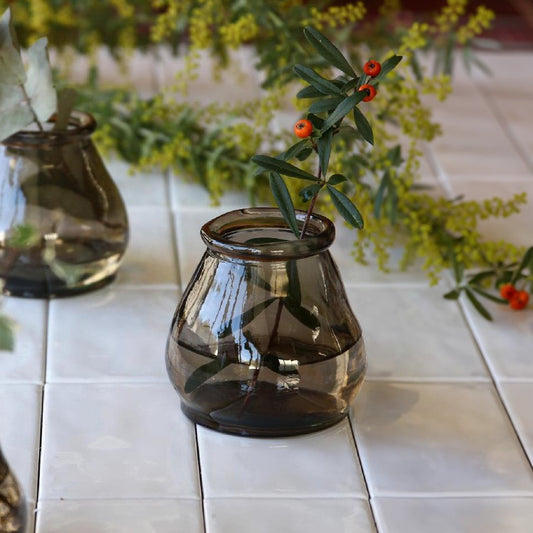 リサイクルガラス フラワーベース CERO ブラウン