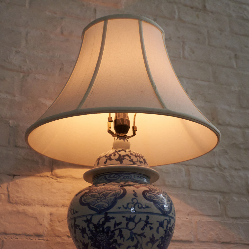 クラシック シノワズリースタイル 染付 テーブルランプ