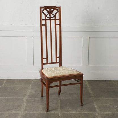 アールヌーボー ハイバックチェア / 張替済