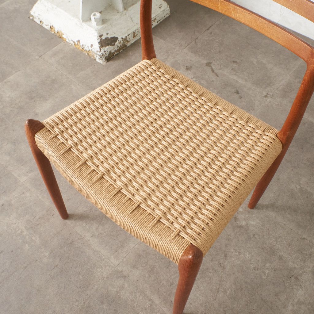極美品【ヴィンテージ モラー78】チーク ペーパーコード新品 / yチェア No.78 チェア / チーク×ペーパーコード – rocca rocca