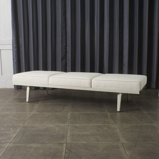 3人掛け ネルソン スチールフレーム モジュラーベンチ / 張替済