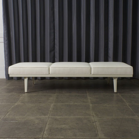 3人掛け ネルソン スチールフレーム モジュラーベンチ / 張替済