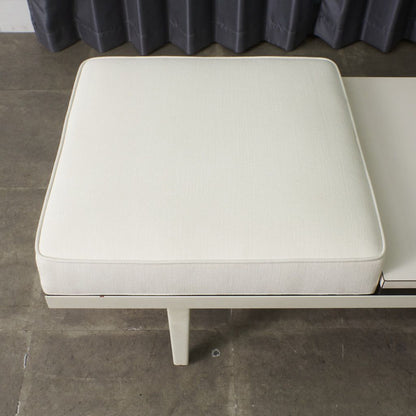 ネルソン サイドテーブル付き スチールフレーム モジュラーベンチ / 張替済
