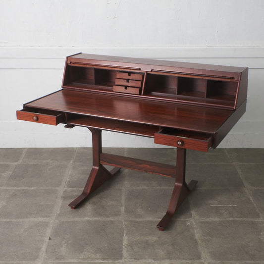 ローズウッド材 蛇腹扉 デスク