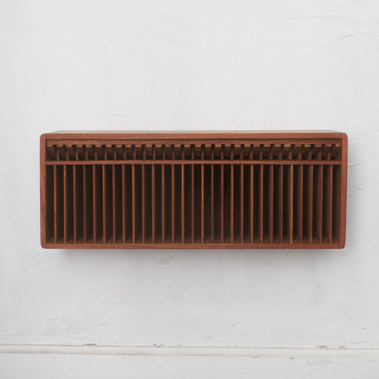 チーク材 壁掛けCDラック