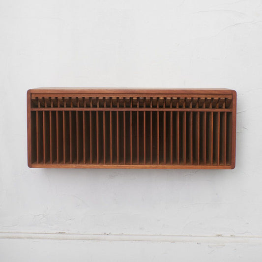 チーク材 壁掛けCDラック