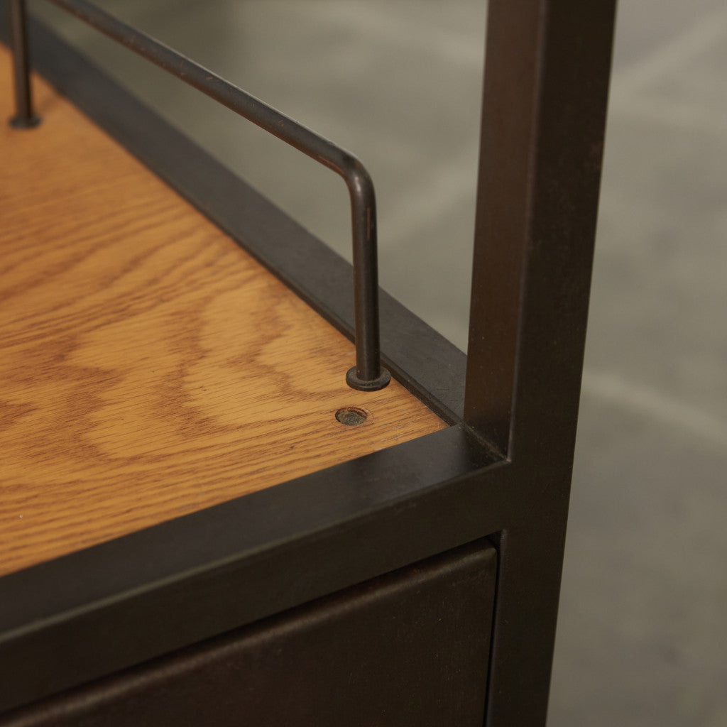 インダストリアル 金属x天然木 オープンシェルフ