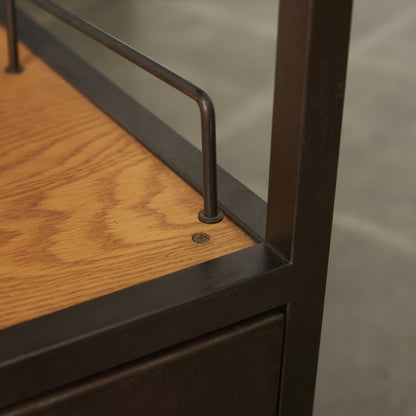 インダストリアル 金属x天然木 オープンシェルフ