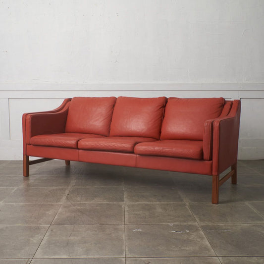 ETON 本革張り 3人掛けソファ