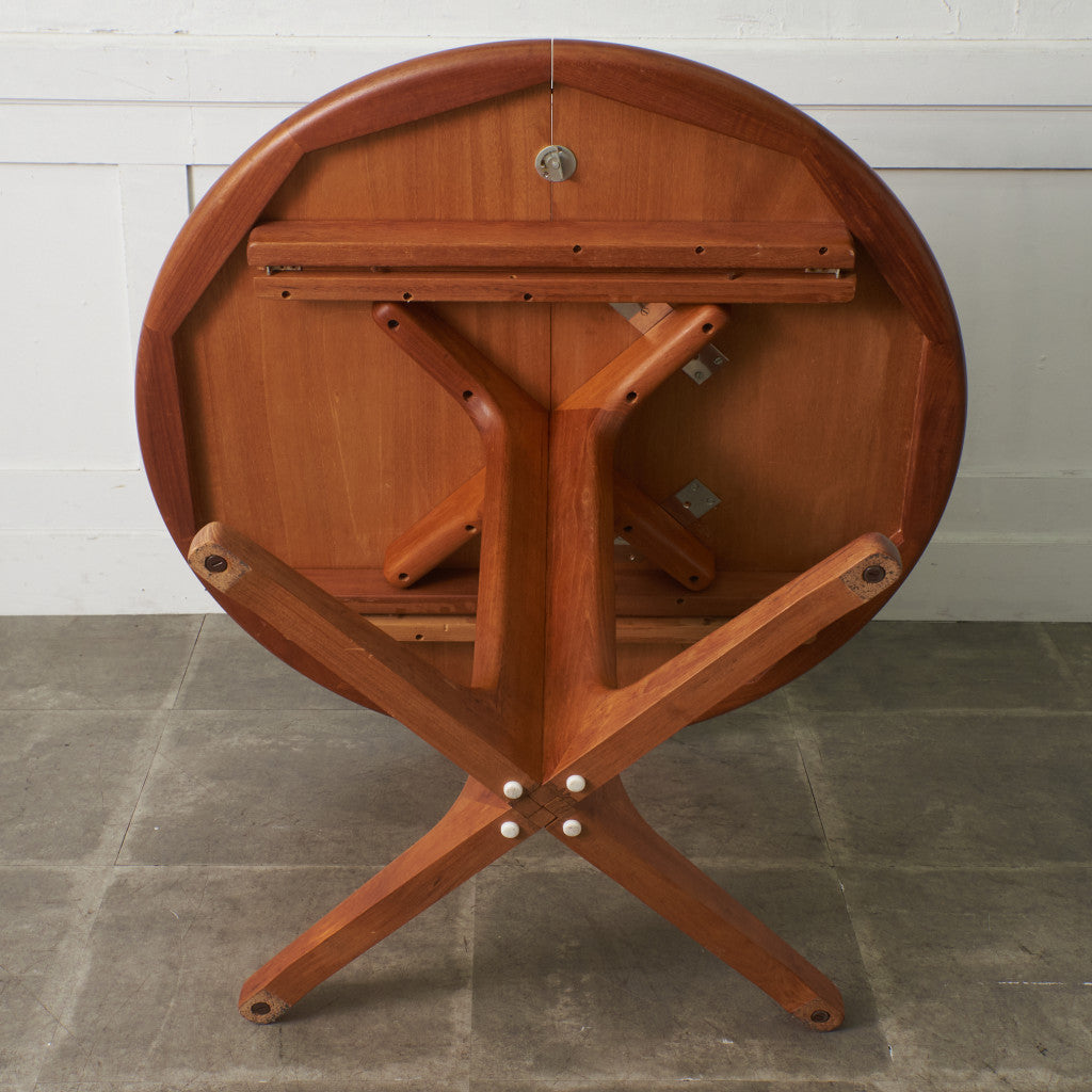 デンマークヴィンテージ エクステンション ラウンドダイニングテーブル