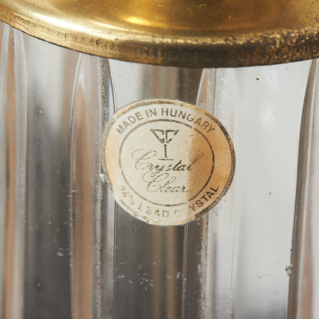 ハンガリー製 クリスタルガラス テーブルランプ
