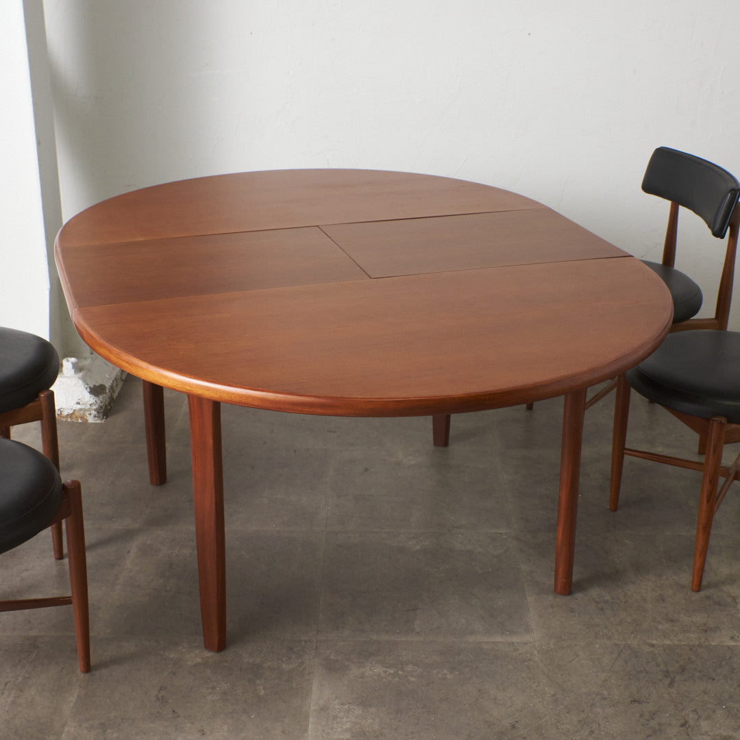 英国ヴィンテージ エクステンション ラウンドダイニングテーブル