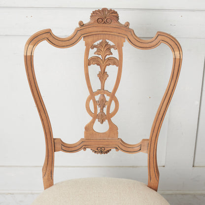 ストリップド加工 ダイニングチェア 4脚セット / 張替済