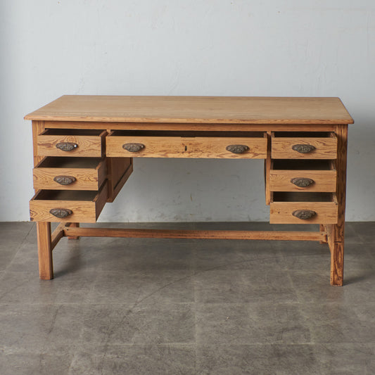 英国アンティーク ストリップド加工 両袖デスク