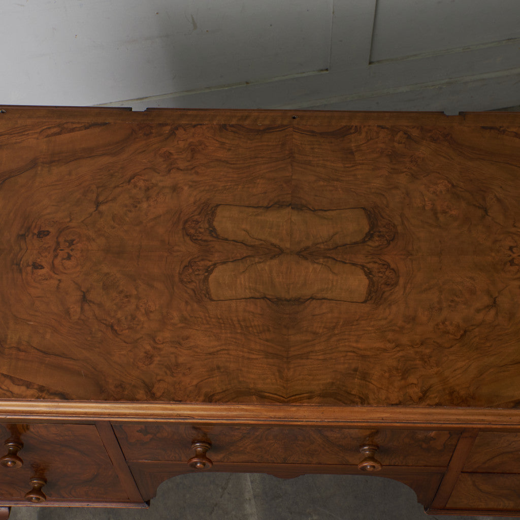 アンティーク ウォールナット材 両袖デスク