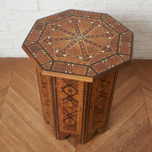 シリア製 寄木細工 サイドテーブル