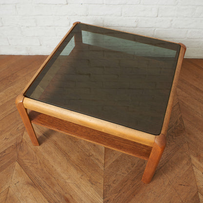 ヴィンテージ スモークガラストップ コーヒーテーブル