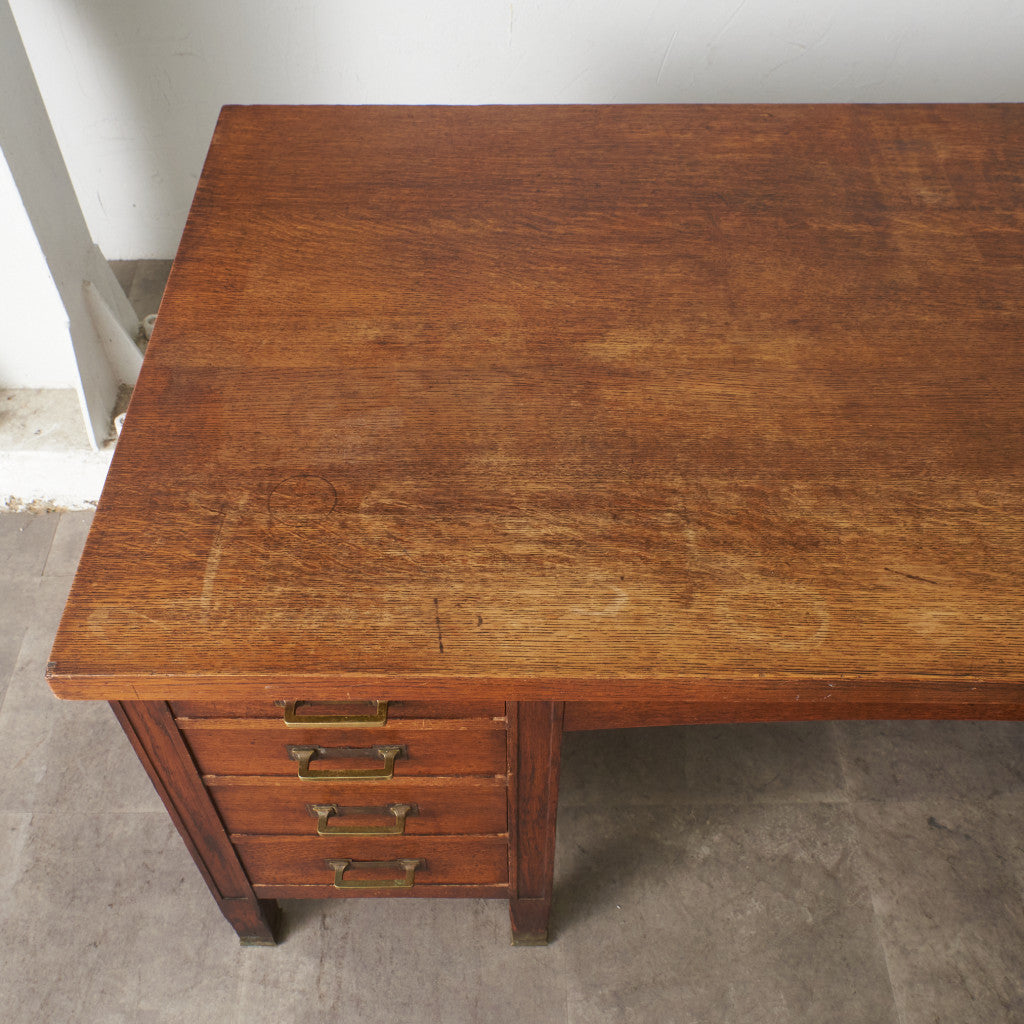 英国アンティーク 両袖デスク