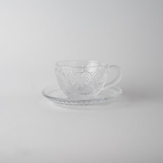 ガラス カップ&ソーサー FIORE クリア