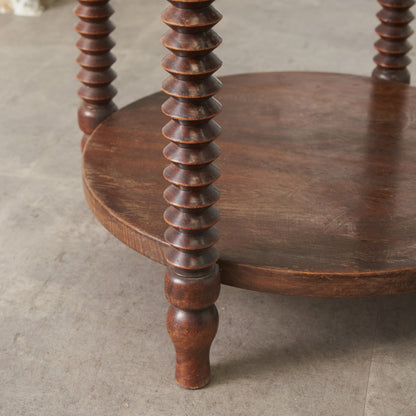 フランス アンティーク エルム材 サイドテーブル