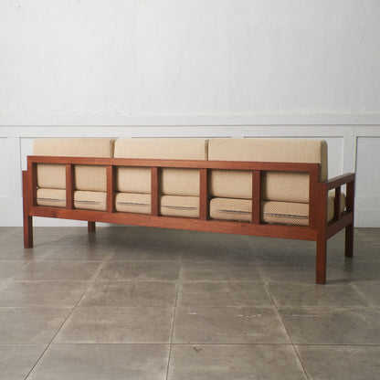 ヴィンテージ チーク材 3人掛けソファ