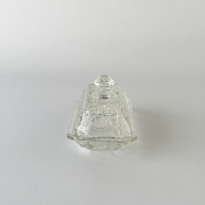 英国ヴィンテージ ガラス製バターケース