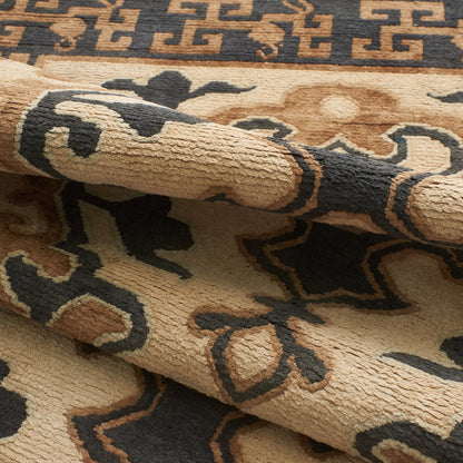 十字唐草 手織り 絨毯